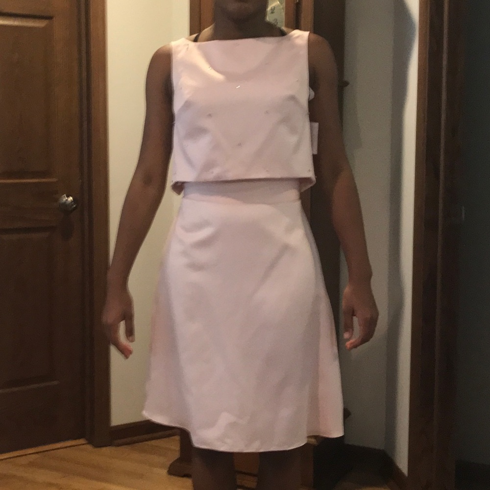 Light pink Formal Open back Two Piece dress